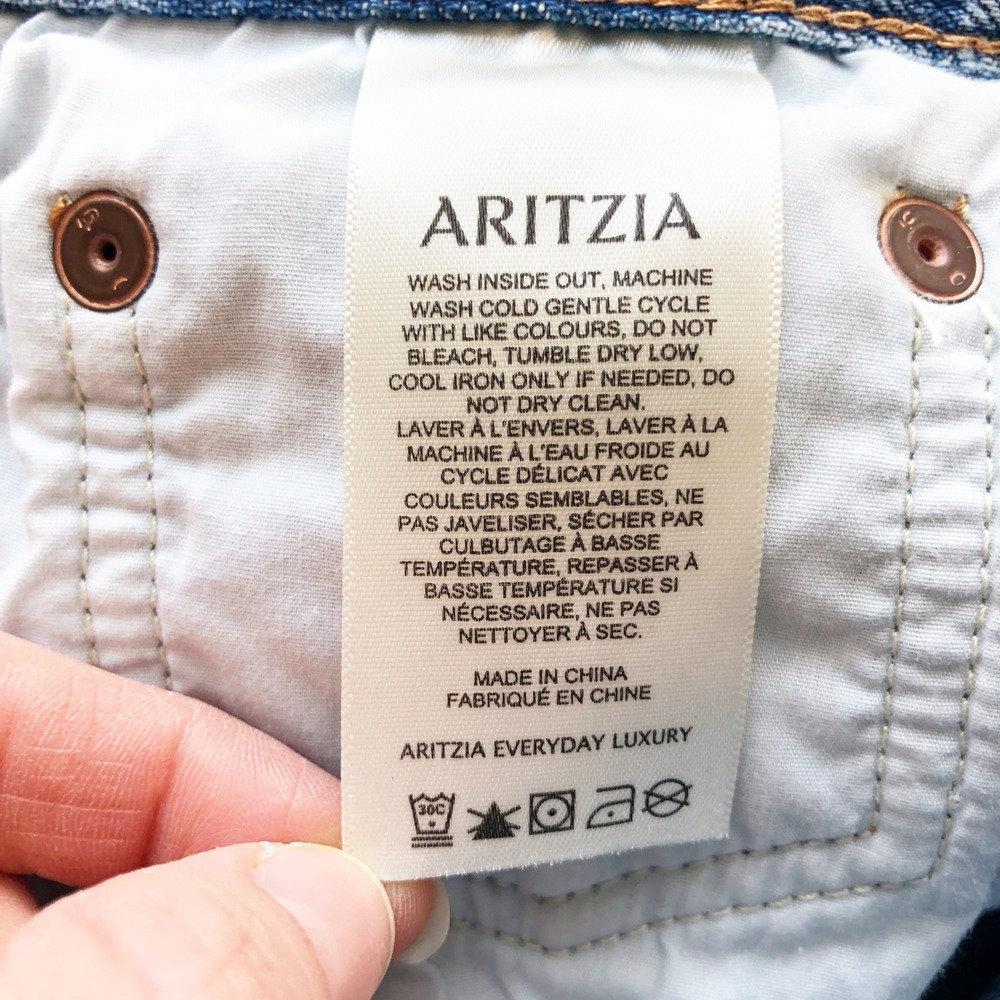 Aritzia Denim Forum Jeans Womens 28 Farrah Hi-Rise Wide Leg Jeans Light Blue - Picture 7 of 11